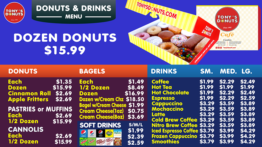 Donut's Menu