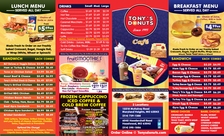 welcome to tony s donuts